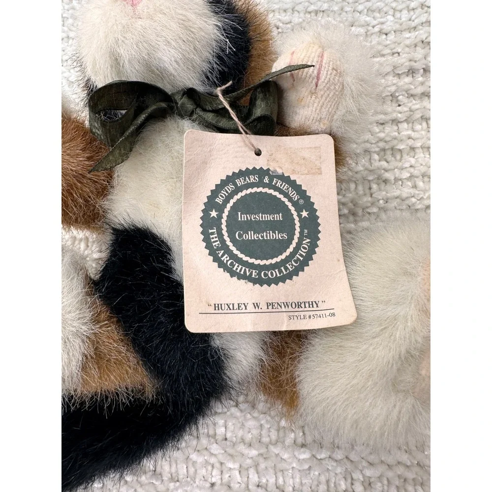Boyds Bears Plush Huxley W Penworthy Calico Cat Vintage‎ Stuffed Animal Toy 8